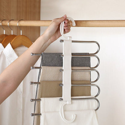 Space-Saving 5-in-1 Rack Hanger Organizer