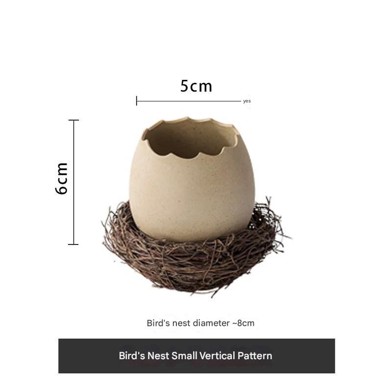 Unique Handcrafted Bird Nest Shaped Ceramic Bowl