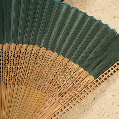 Natural Bamboo Silk Folding Fan