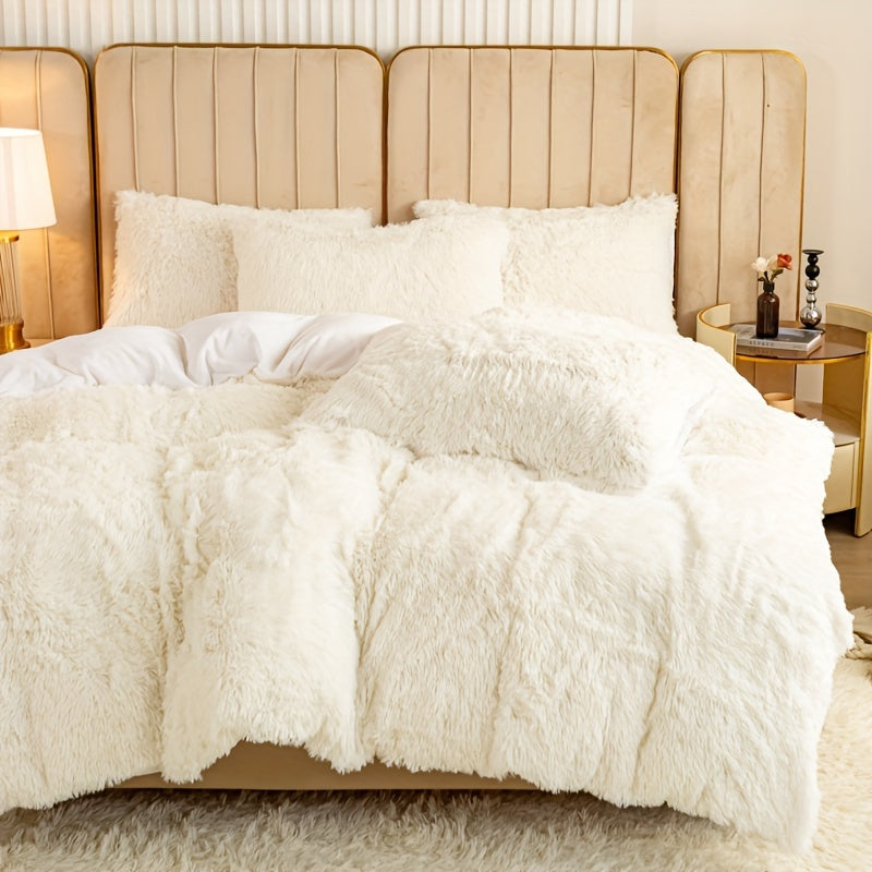 Cozy Fleece Duvet Cover Set with Zipper