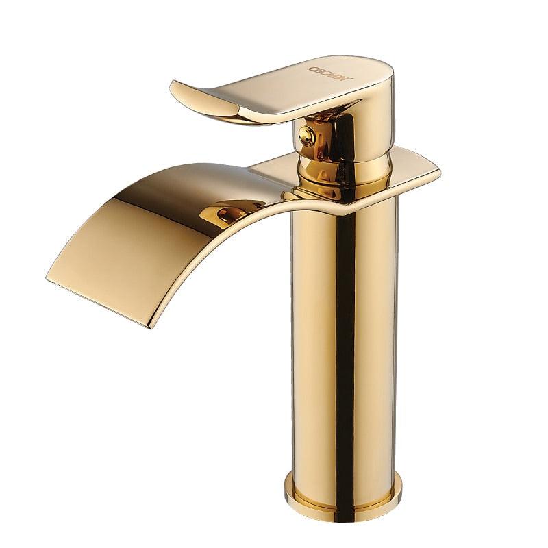 Luxury Brass Bathroom Faucet Waterfall Tap Mixer