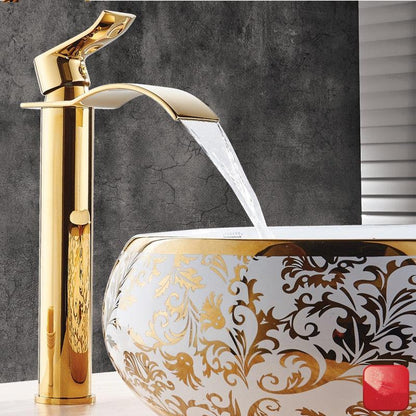 Luxury Brass Bathroom Faucet Waterfall Tap Mixer - Yeezlab