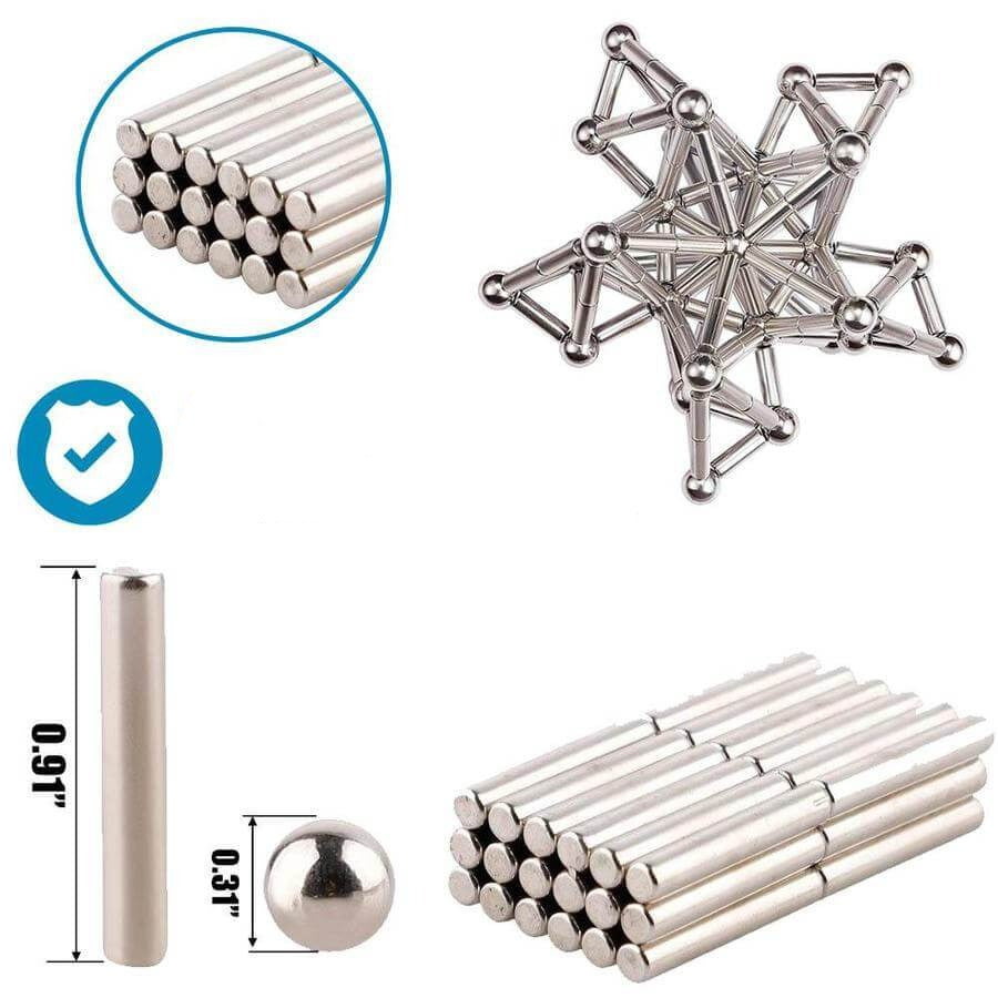 Fun Kids Magnetic Building Sticks Set