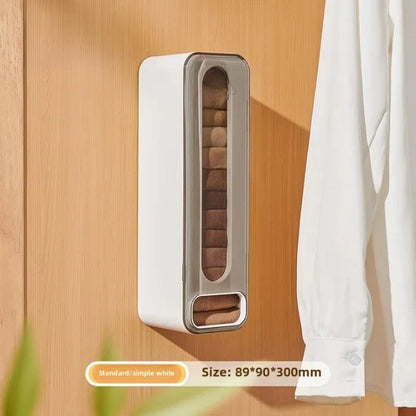 Space Saving Sock Holder Wall Mount Storage Box