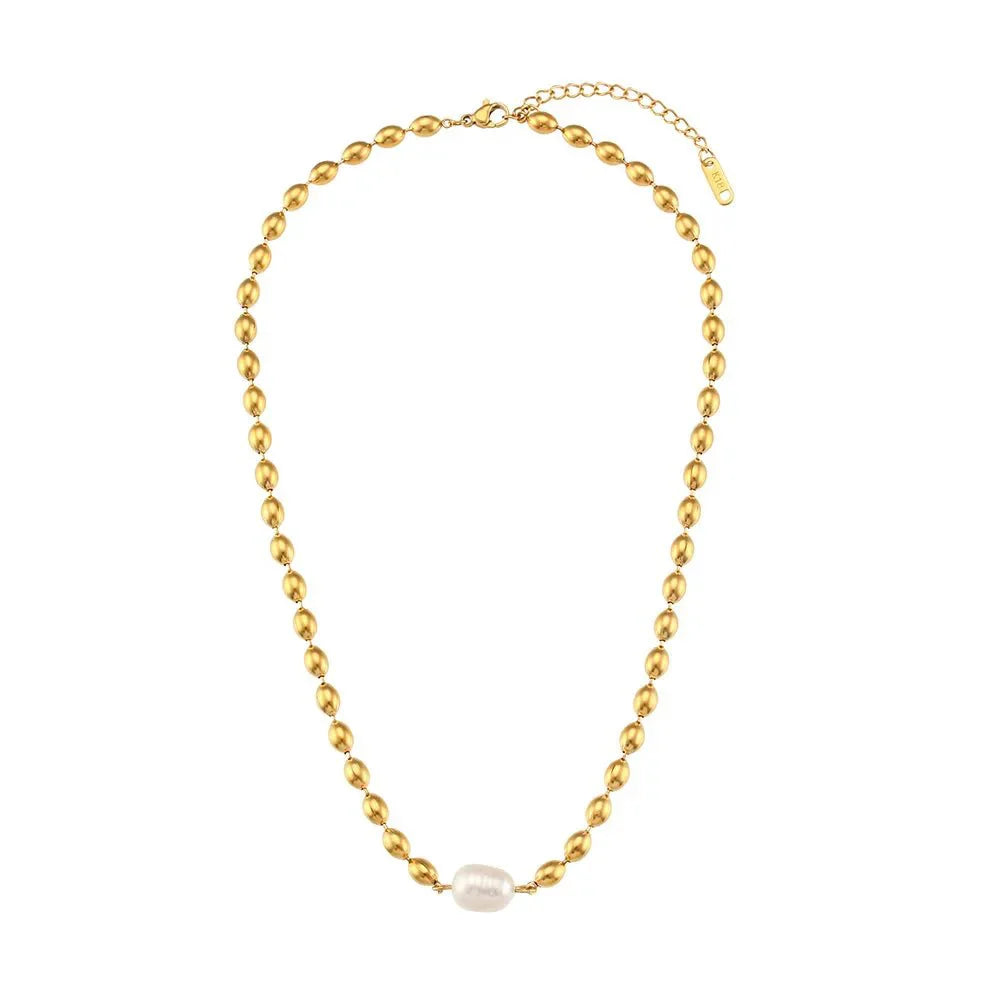 Delicate Gold Pearl Beaded Jewelry Set - Yeezlab