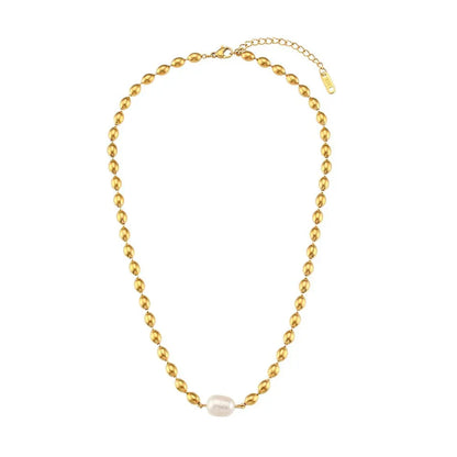 Delicate Gold Pearl Beaded Jewelry Set - Yeezlab