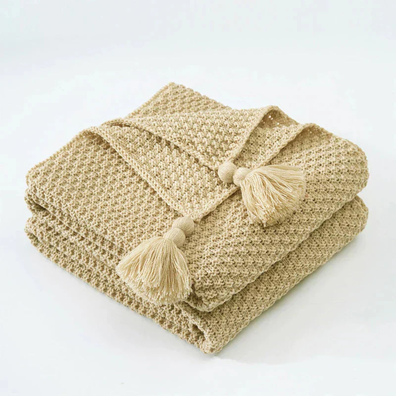 Cozy Scandinavian Wool Throw Blanket