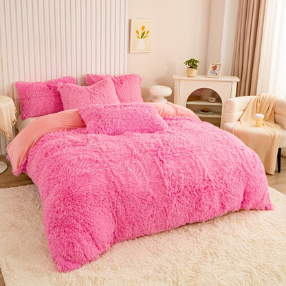 Cozy Fleece Duvet Cover Set with Zipper