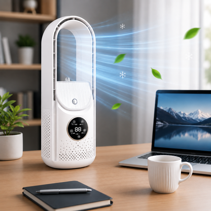 Portable Bladeless Air Cooler Quiet Compact Home Cooling Device - yeezlab