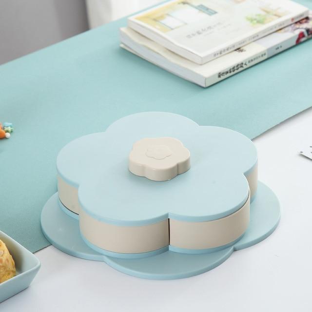 Spinning Floral Desk Organizer Box
