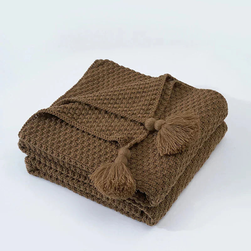 Cozy Scandinavian Wool Throw Blanket