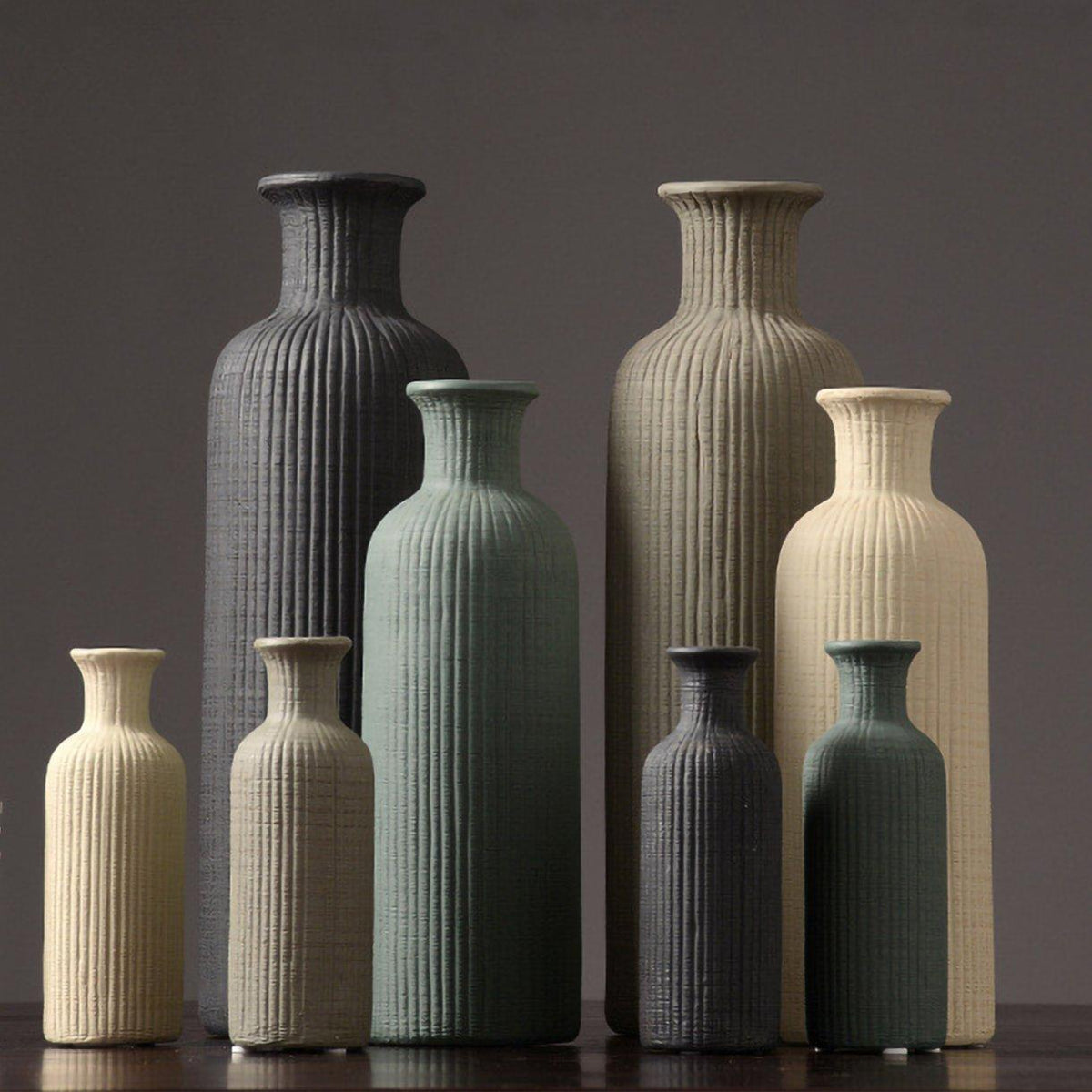 Earthy Terracotta Ceramic Flower Vase Pot - Yeezlab
