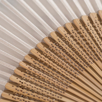 Natural Bamboo Silk Folding Fan