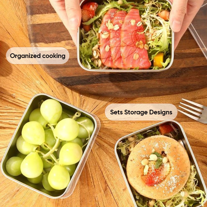 Insulated Stainless Steel Lunch Box with Lid