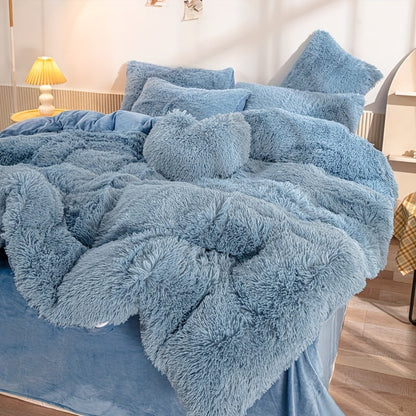 Cozy Fleece Duvet Cover Set with Zipper