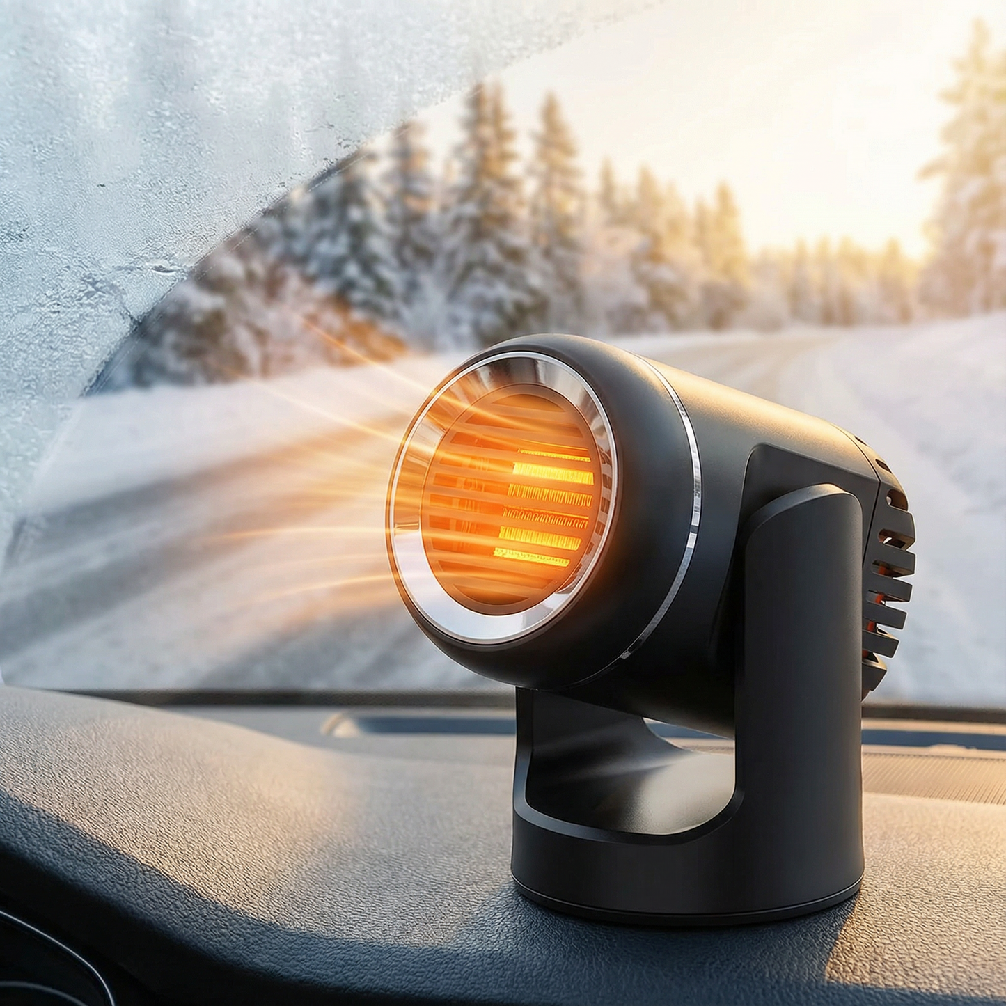 Portable car heater with 360° rotation