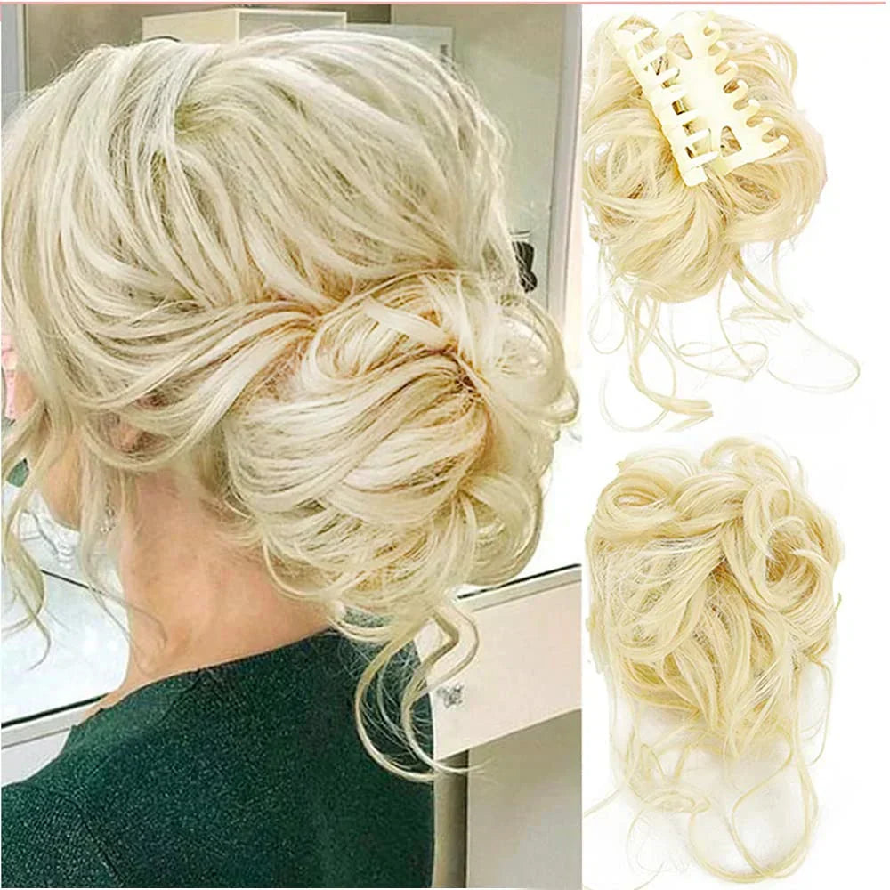 Easy Clip-in Curly Bun Hair Extension