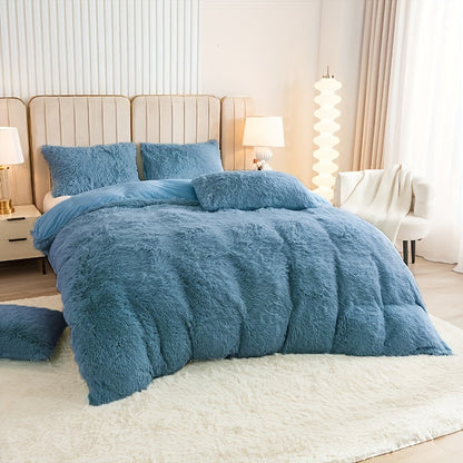 Cozy Fleece Duvet Cover Set with Zipper