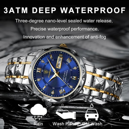 Premium Waterproof Mens Watch with Glow in Dark Feature