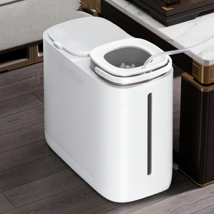 Space Saving 2 Section Kitchen Trash Recycling Bin