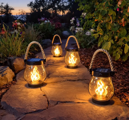 Warm Ambient Solar Powered Garden Lamp