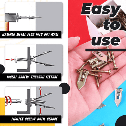Heavy Duty Drywall Anchor Screw Set