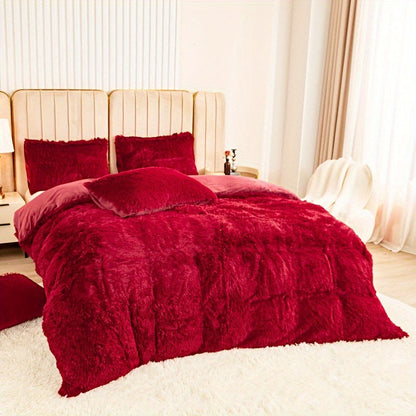 Cozy Fleece Duvet Cover Set with Zipper