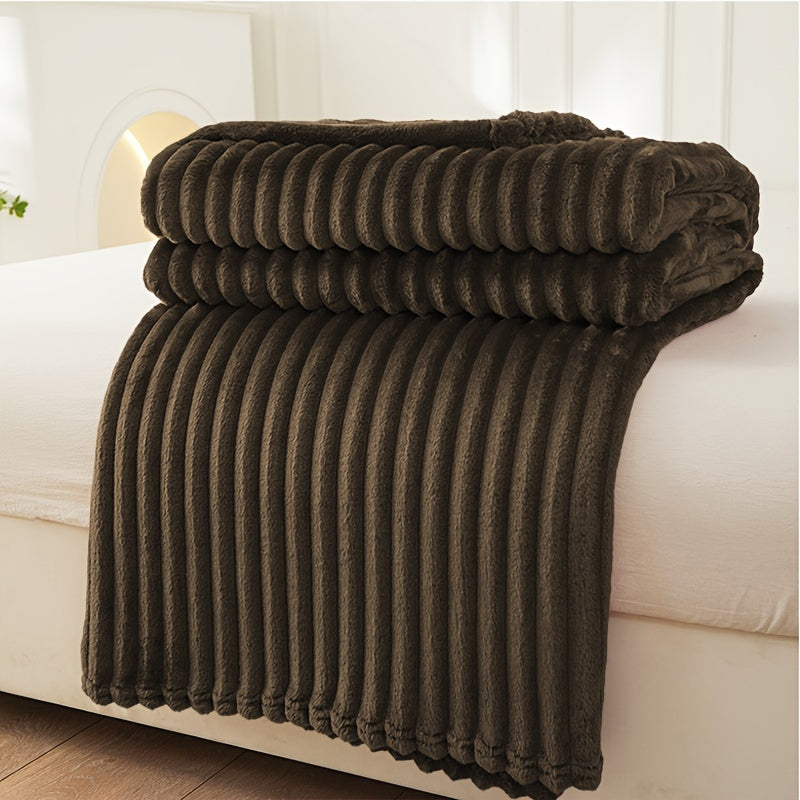 Cozy Fleece Blanket with Textured Pattern