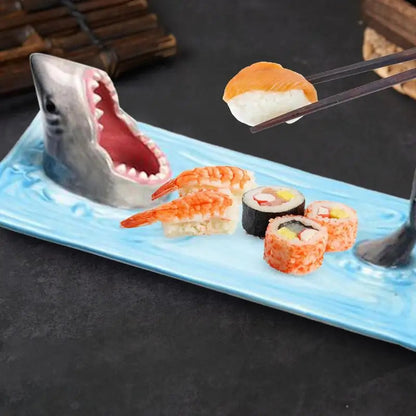 Stylish Shark Shaped Sushi Serving Plate