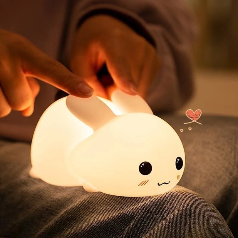 Cute Bunny Nightlight for Kids Soft Sleep Lamp