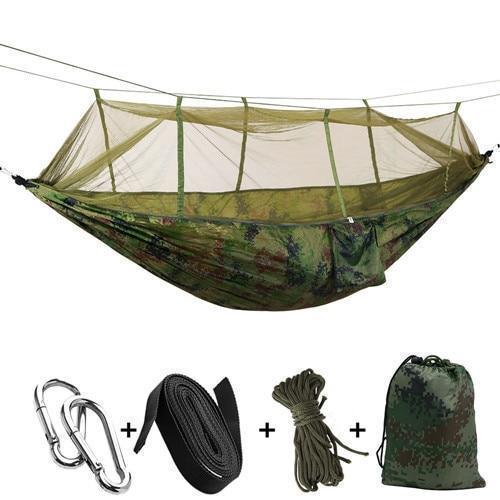 Compact Travel Hammock with Bug Net