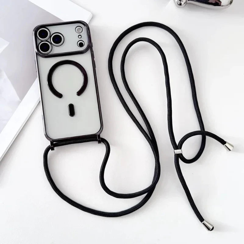 Universal Phone Neck Strap with Transparent Phone Case