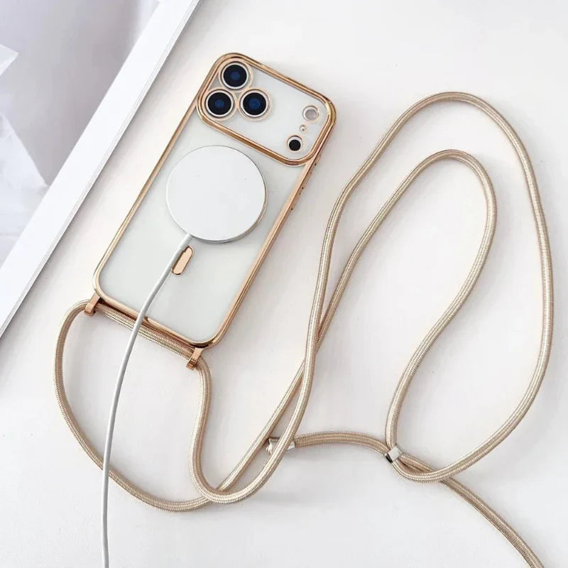 Universal Phone Neck Strap with Transparent Phone Case