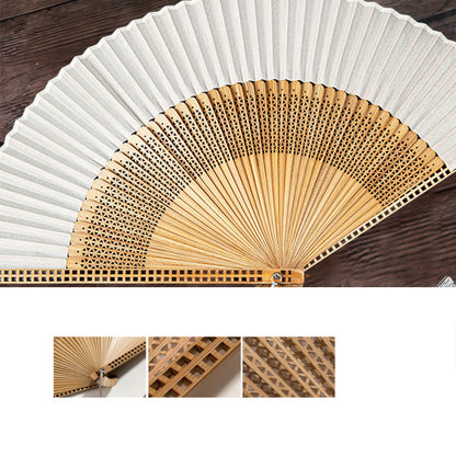Natural Bamboo Silk Folding Fan