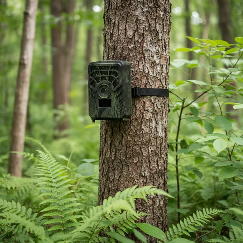 Camouflage wildlife camera with infrared night vision