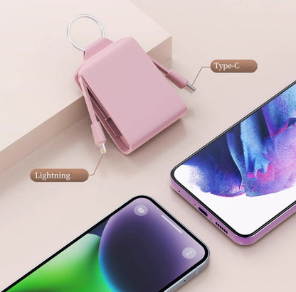 Compact Travel Portable Phone Charger Keychain