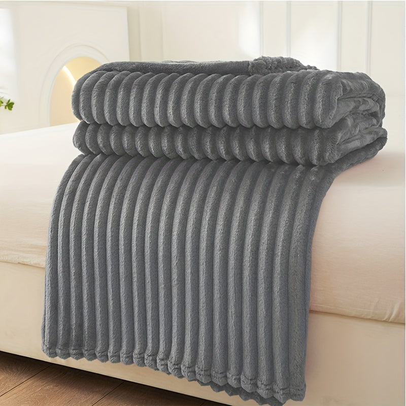 Cozy Fleece Blanket with Textured Pattern
