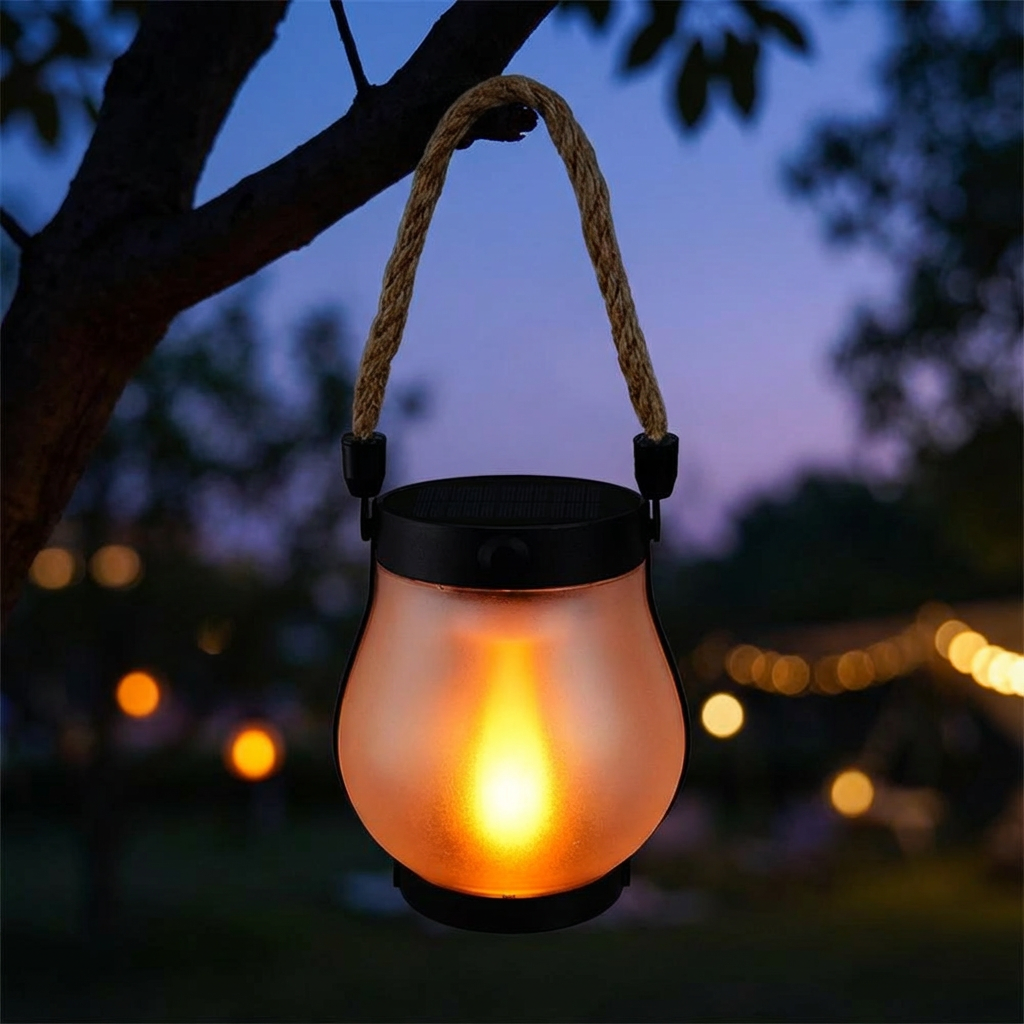 Solar Flickering Flame Garden Lantern