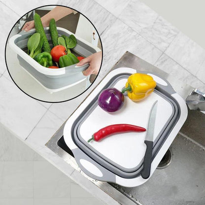 Wooden Kitchen Cutting Board Basket - Yeezlab