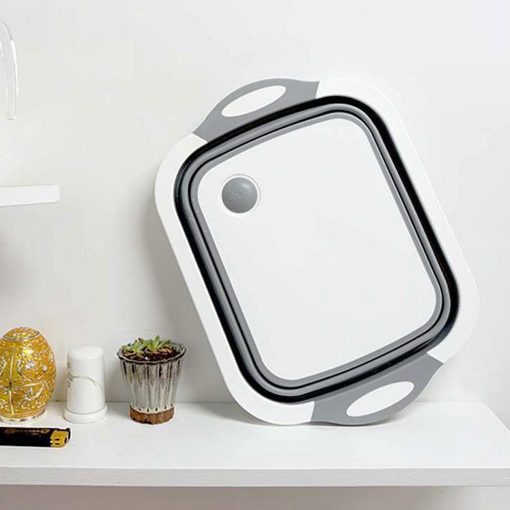 Wooden Kitchen Cutting Board Basket