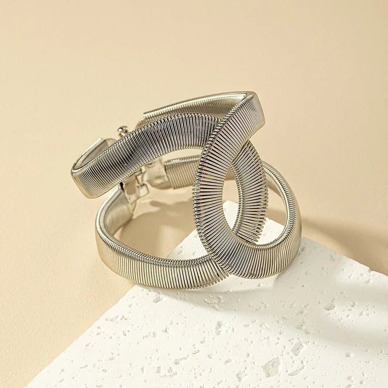 Bold Twist Cuff Bangle Bracelet