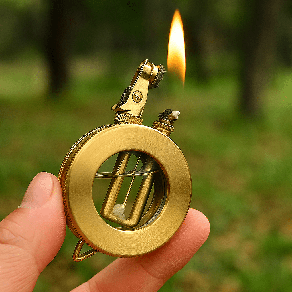 Vintage Style Metal Pocket Lighter