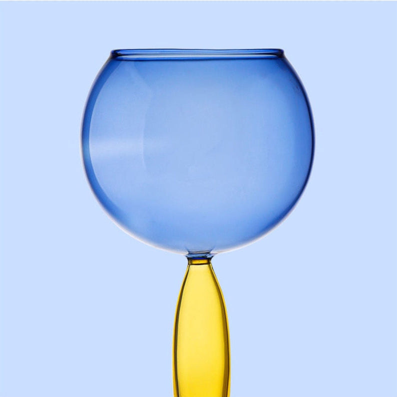 Colorful Glass Pitcher and Tumbler Set