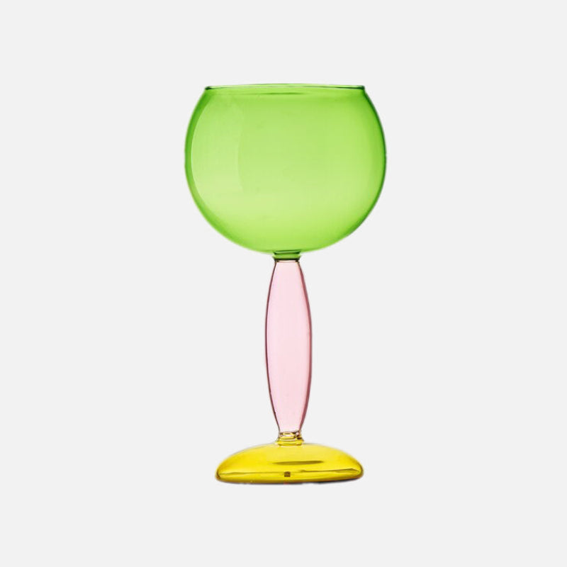 Colorful Glass Pitcher and Tumbler Set