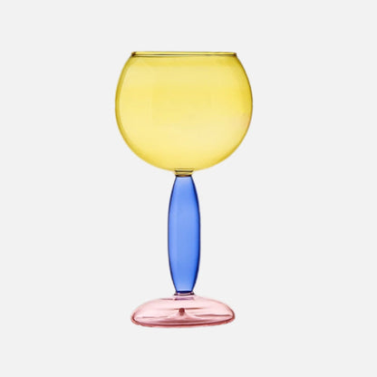 Colorful Glass Pitcher and Tumbler Set