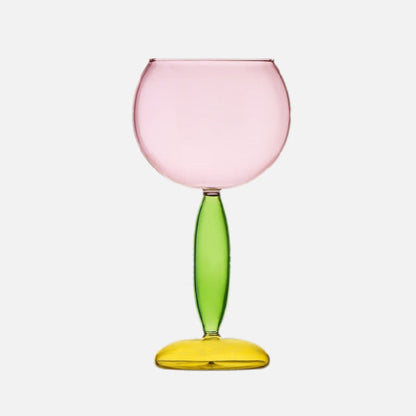 Colorful Glass Pitcher and Tumbler Set