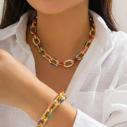 Vibrant Chain Jewelry Set for Women - Yeezlab