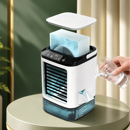 Portable Desk Air Cooler with Misting Function and Ice Box for - yeezlab