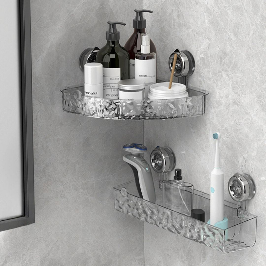 Bathroom Corner Shelf Suction Cup Storage Caddy