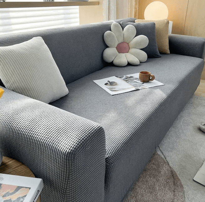 Cozy Jacquard Sofa Slipcover with Grip Bottom